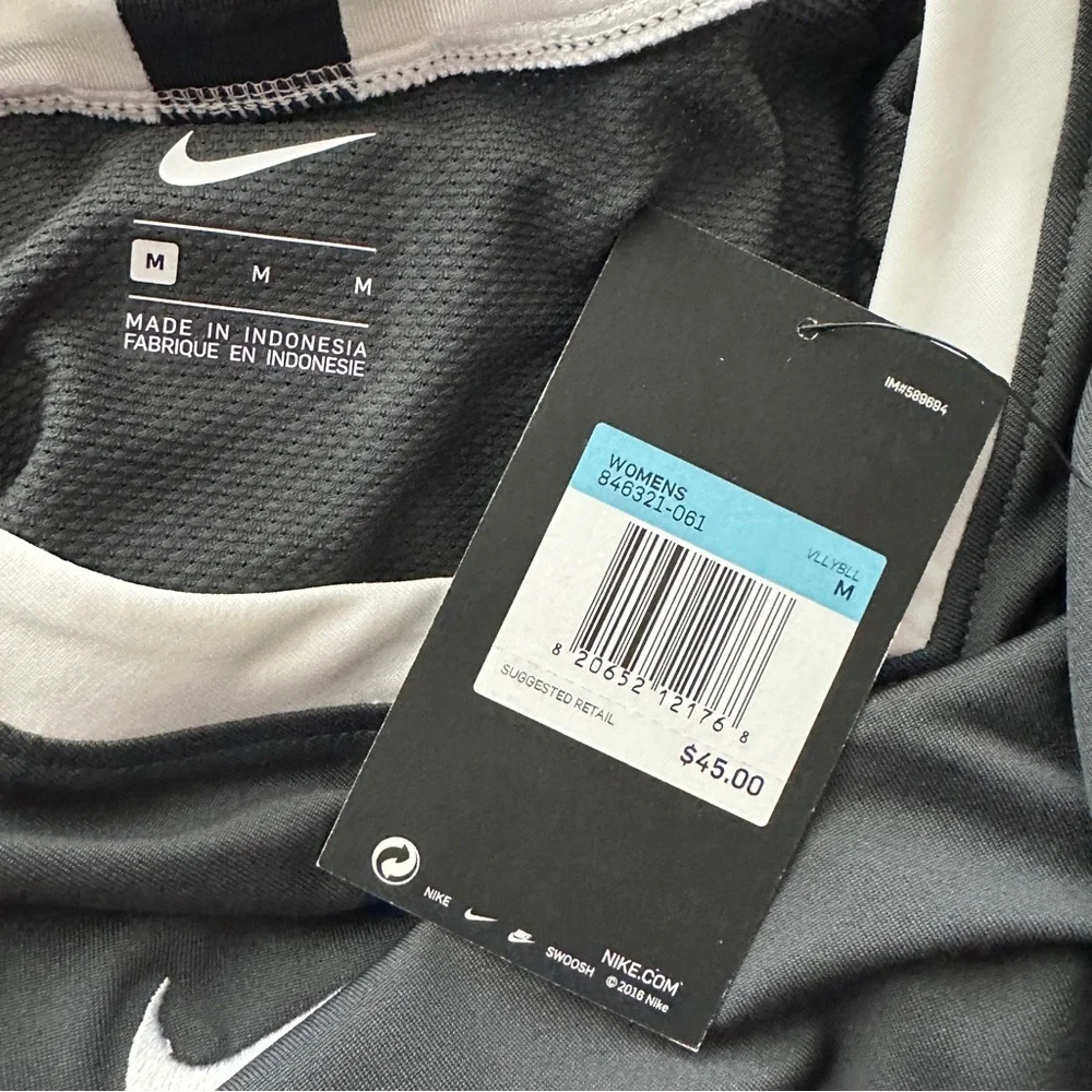 Nike Gray White Long Sleeve Athletic Volleyball Jersey Top Size Various